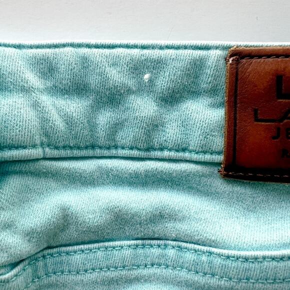LRL Lauren Jeans Co Turquoise Straight Leg Leather Patch Y2K Women's 6 - Picture 9 of 12